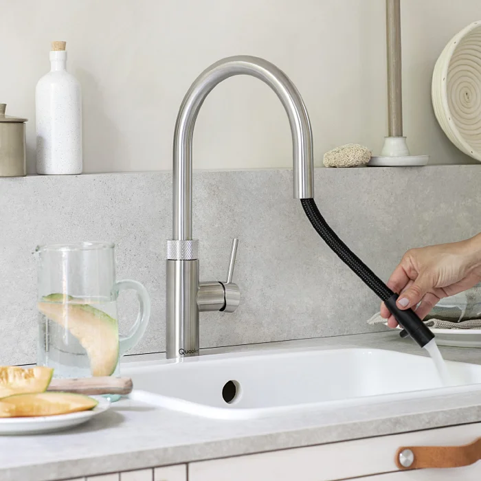 Quooker flex tap in stainless steel