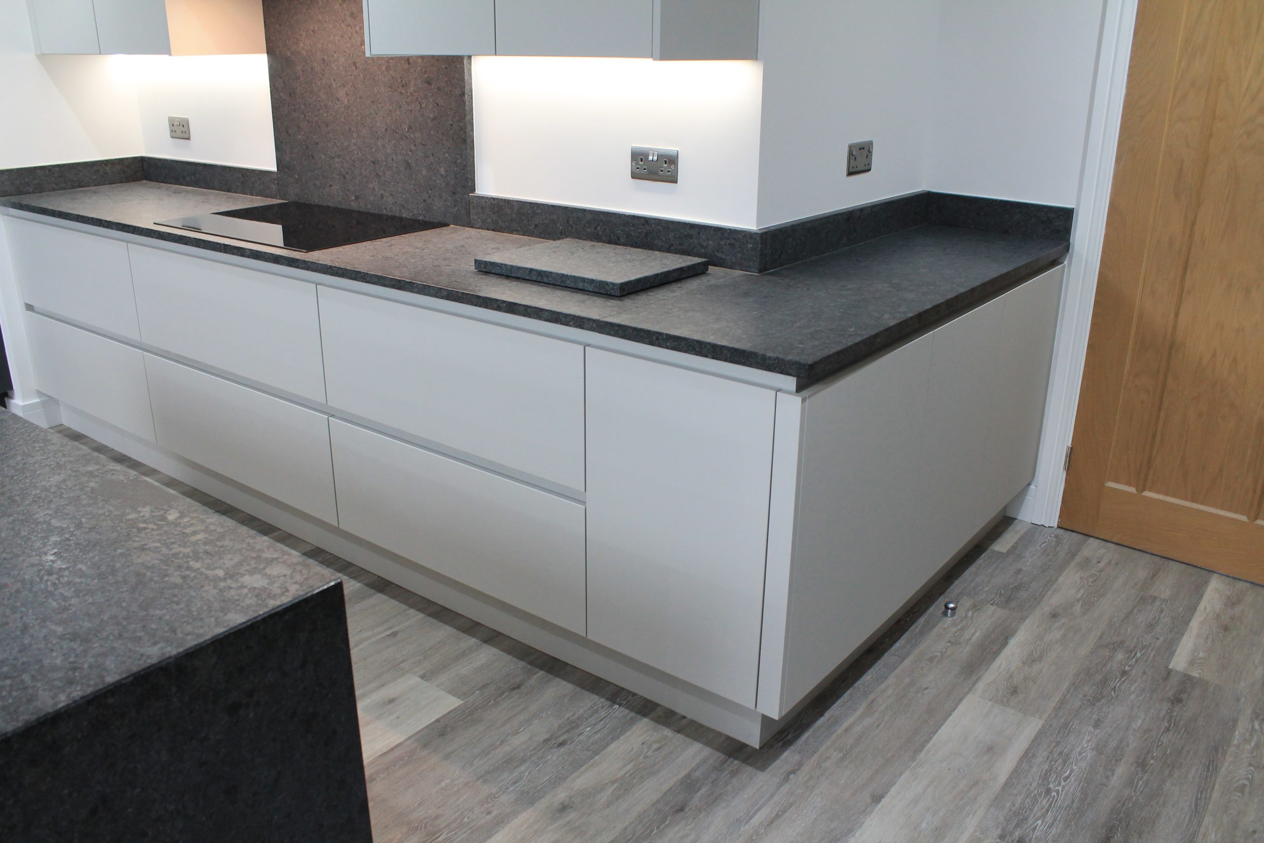 black and white kitchen