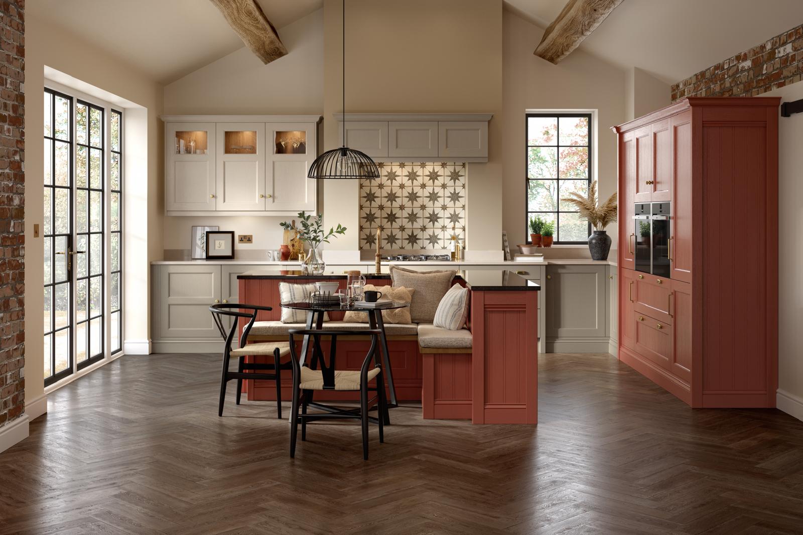 traditional kitchen dining area